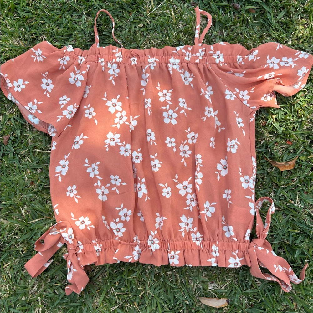 Floral off the shoulder top